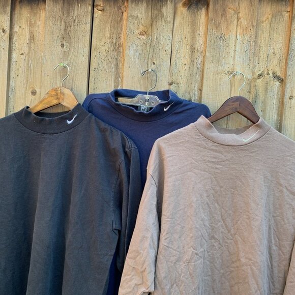 LOT OF 3 Vintage Nike Mockneck Sweaters M-L - Picture 5 of 8